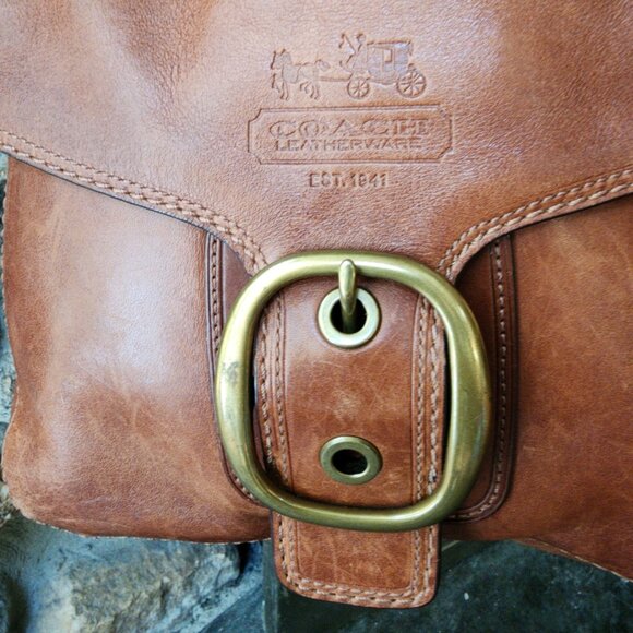 COACH J0769-11419 Bleecker Legacy Tattersall Flap Leather Shoulder Bag - Picture 6 of 16